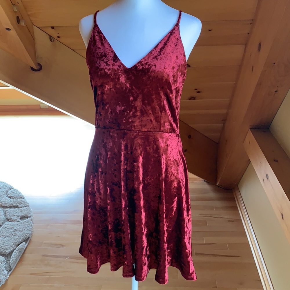 Charlotte Russe red velvet dress. NWT
